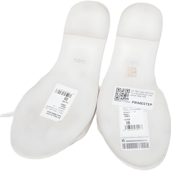 Coach Holly Quilted Puffy Slide Sandals Chalk Leather Women's US 10M - Picture 6 of 6